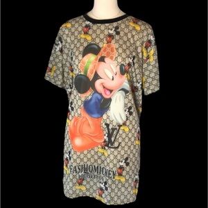 GG Fashion Mickey Mouse mesh tunic dress